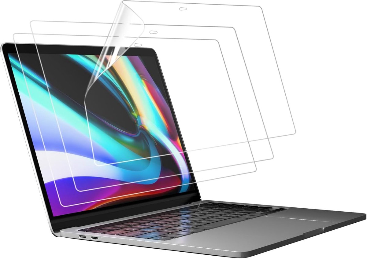 Displaybeschermfolie voor MacBook Pro (2016-2022, M1/M2) en MacBook Air (2018-2020, M1) 13 inch, anti-vingerafdruk, displaybeschermfolie voor computer, 3 stuks