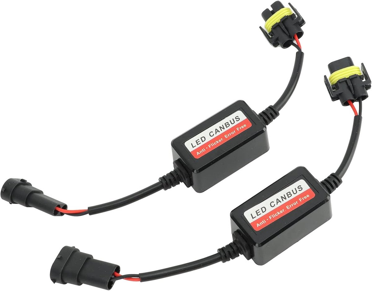 H9 H11 LED Canbus Decoder, Universele Anti Flikkering Weerstand Decoder voor 2 Stuks Koplamp