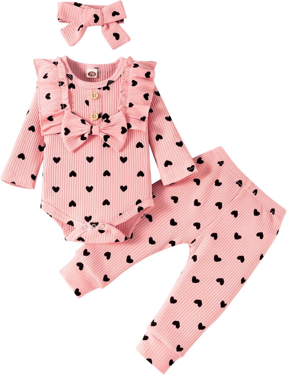 2-delige set voor meisjes, trui met korte mouwen en joggingbroek, regenboogprint, zacht materiaal, sportief, herfst, zachte kleding, kleine meisjes, vrije tijd, A173