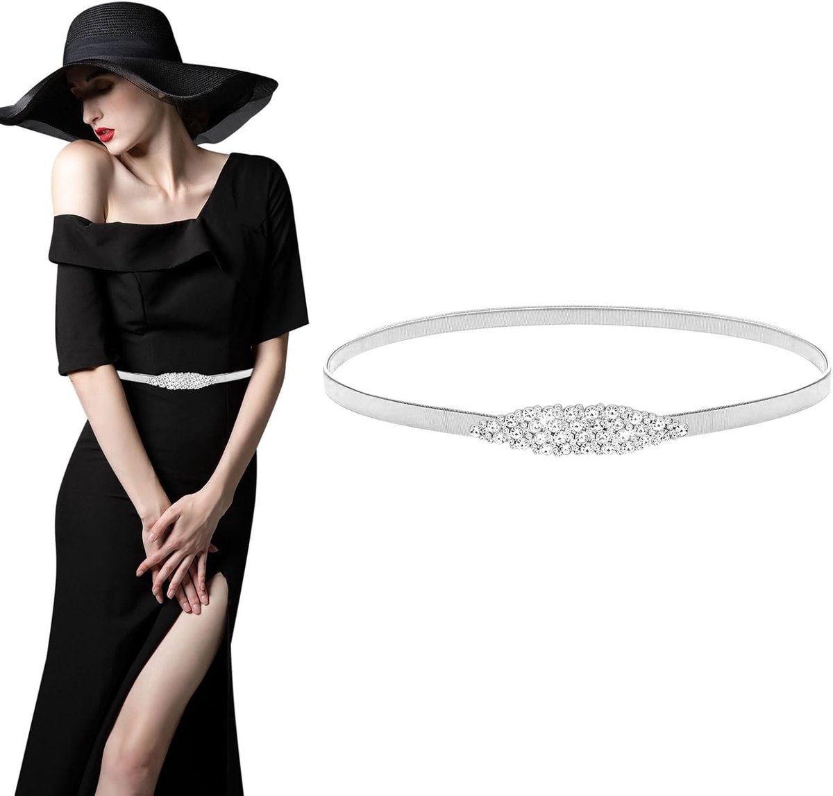 Dunne gouden riem - elastische metalen ketting - voor dagelijks gebruik - elegante toevoeging voor elke outfit - ShopVlot