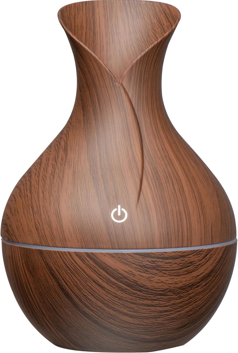 Humidifier - elegante aromatherapie diffuser - donker houtlook - verbeterd binnenklimaat - ShopVlot