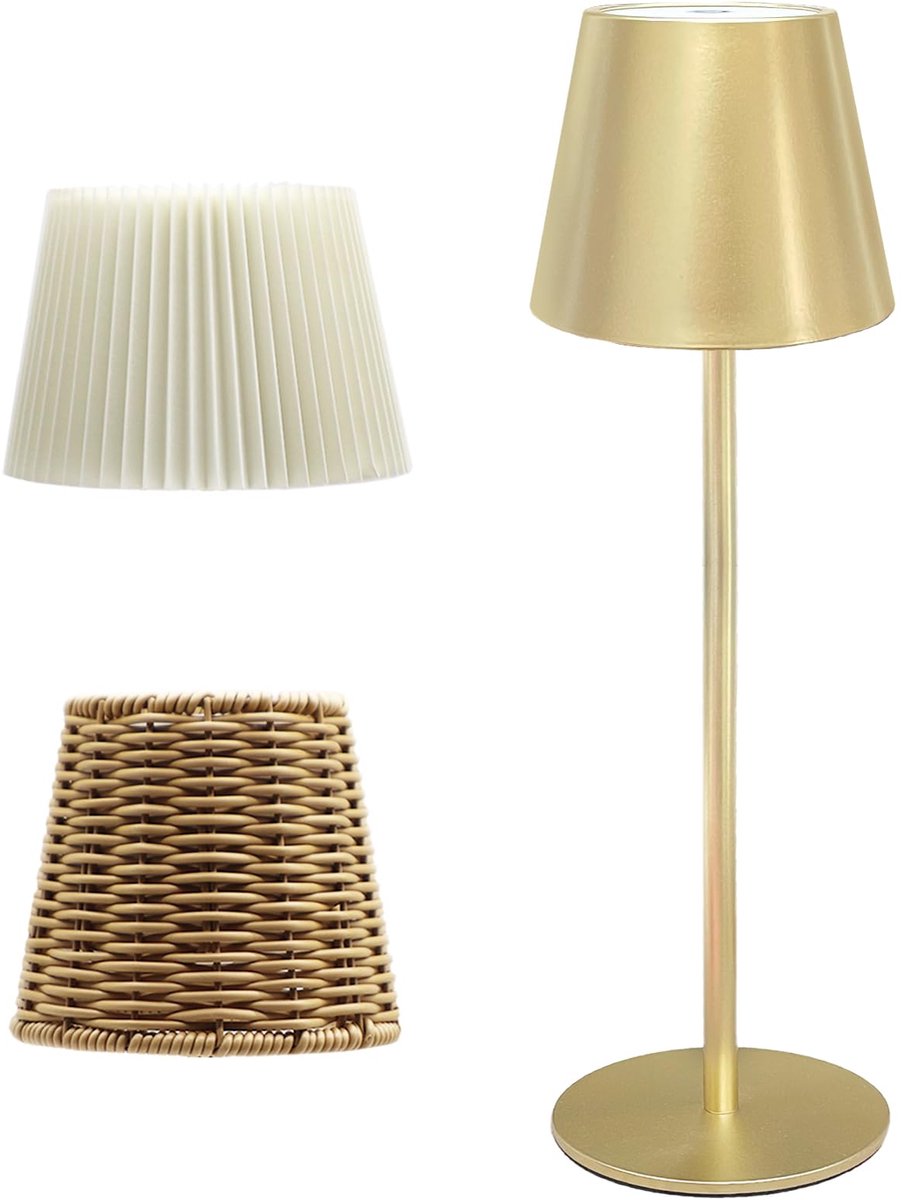 SnelShoppen - Draadloze LED Tafellamp Oplaadbaar voor Binnen en Buiten, Multifunctioneel, Waterdicht, Modern Design, Ideaal voor Tuin, Balkon, Camping