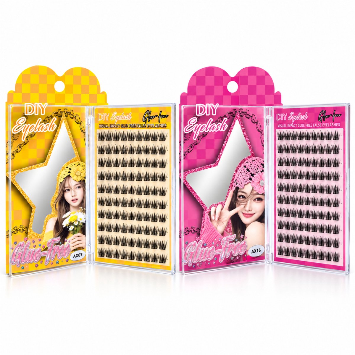 Guardian Beauty Wimper Naturel - Lijmvrije Extensions Set - Cluster Wimpers - Kunstwimpers - Code: AX07 + AX16