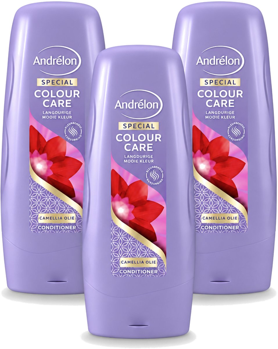 3 x Andrélon - Colour Care - Camellia Olie - Conditioner - Kleurbehoud - 300 ml - Bulkverpakking - 3 stuks