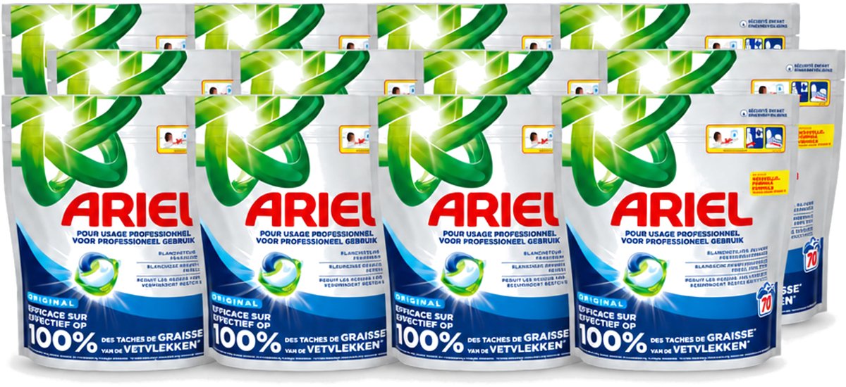 12 x Ariel – Wasmiddel Pods – All-in-1 Regular – 70 wasbeurten - Voordeelverpakking - 12 stuks