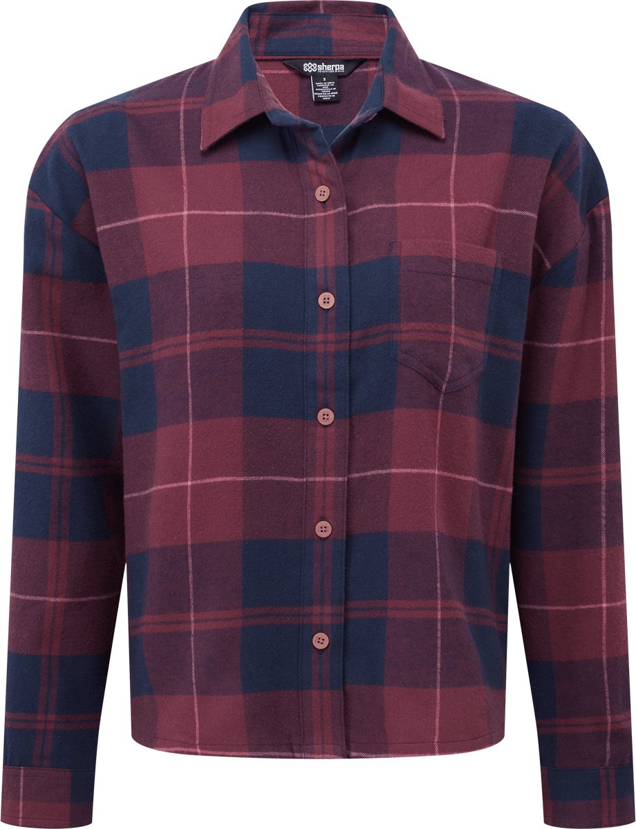 Sherpa Adventure Gear Beeja Overhemd met Lange Mouw Merlot Rood