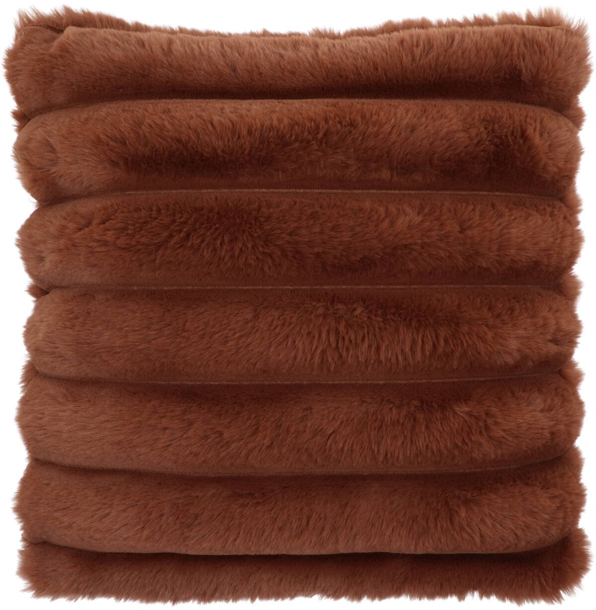 Daan Kromhout - Sierkussen - Kussen - Bont Look - Montana - Fur Look - Bruin - Stripe - 45x45cm