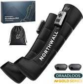Northwall NorthBoots PRO Gold Series - Beenmassage en Voetmassage Apparaat - Recovery Boots met Luchtcompressie - Draadloos Lymfedrainage Apparaat - Professioneel Massage Apparaat voor Spierherstel, Bloedcirculatie & Vermoeide Benen - Compressieboots