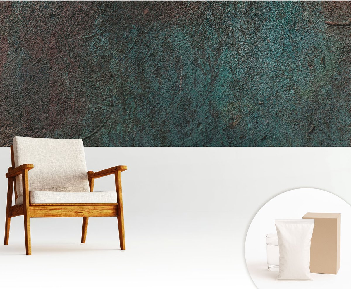 Wallfluent Fotobehang - Groente Vliesbehang - 250x104 cm - Rustiek Oppervlak Muurschildering - Gang behang Texturen - Fotobehang Vlies - Slaapkamer behang