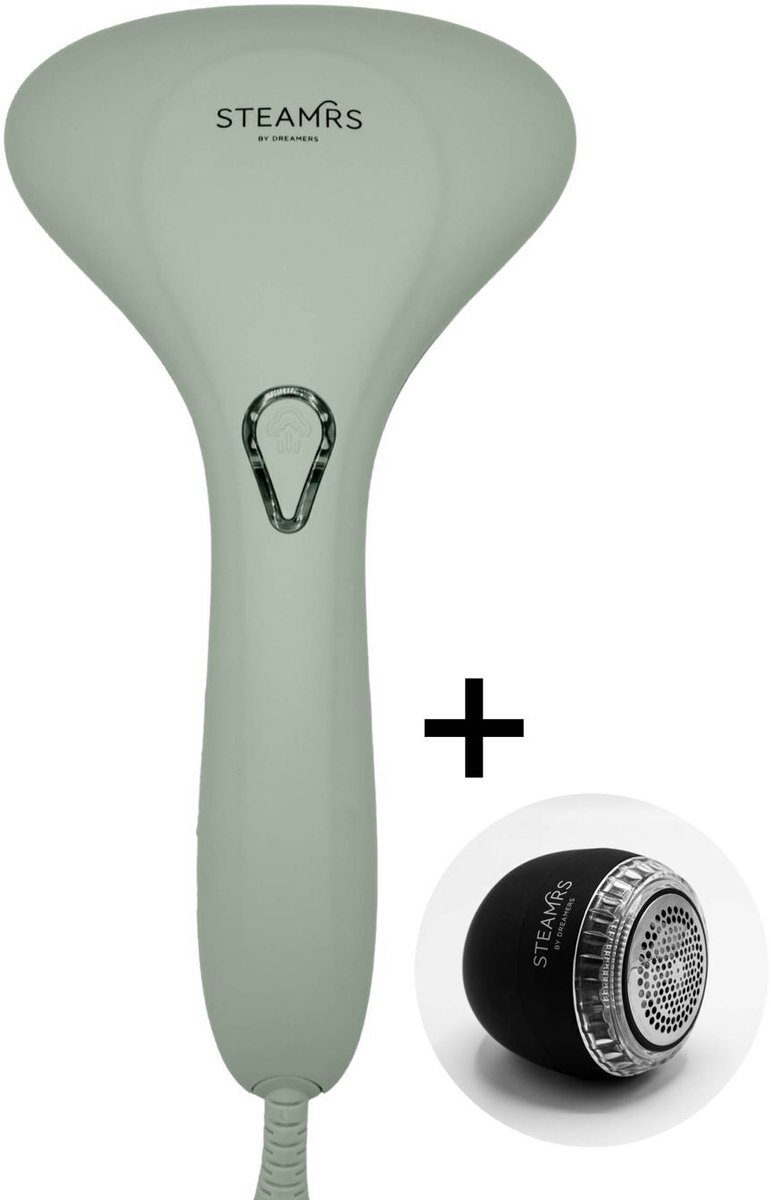 STEAMRS Stomer + Shaver Bundel Groen – Luxe Handstomer 1500W – Pluizenverwijderaar – Draadloze Pluizenverwijderaar – Kledingstomer