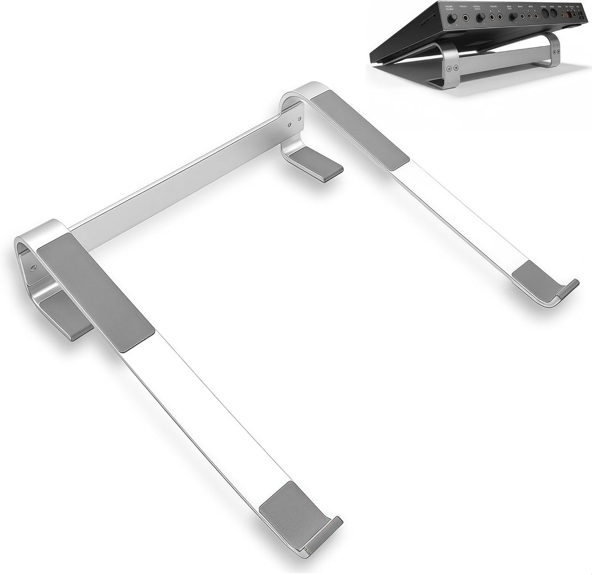 SnelShoppen - Aluminium Drum Controller Stand - Draagbaar, Koelmodus, Compatibel met Maschine Plus MK3/Ableton Push 3 - Zilver