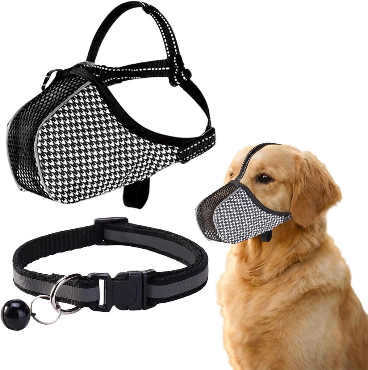 Hondenmasker XS - Zacht Mesh - Anti-bijten en Anti-blaffen - Ideaal voor Uitjes - ShopVlot