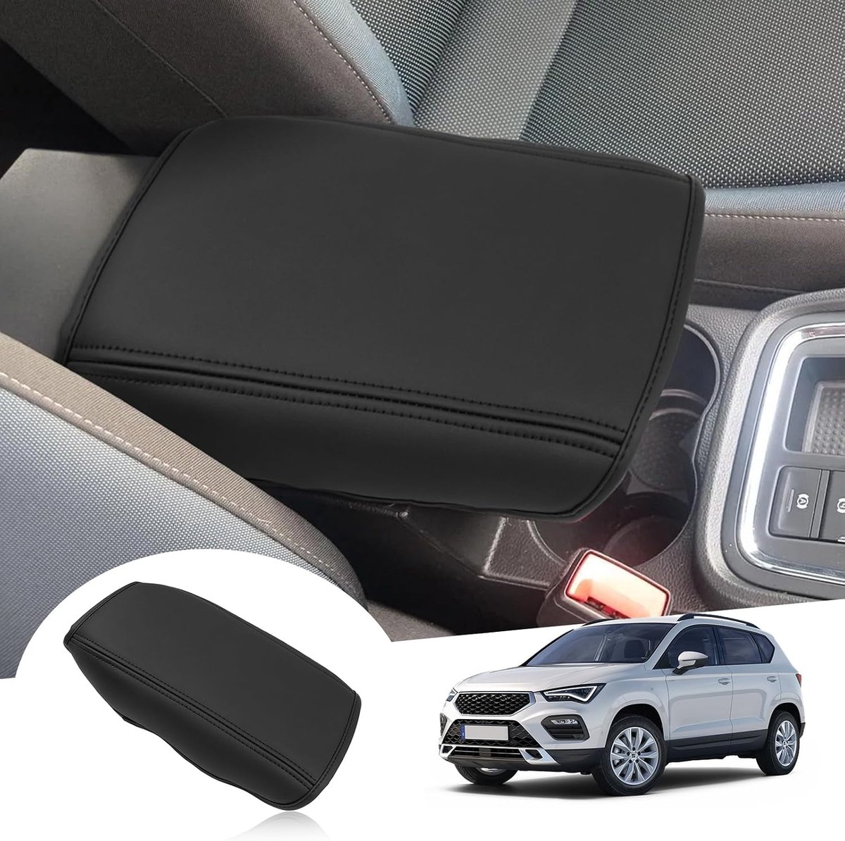 Centerarmsteun Seat Ateca FR Facelift/Cupra Ateca 2017-2025 - Leren hoes - Bescherming - Voorkom schade - ShopVlot