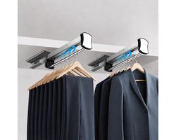 HONZUEN Uittrekbare Kledingstang 30 cm voor Kast 2 stuks, Telescoop Kaststang met Demping, Verstelbare Kledingstang - ShopVlot