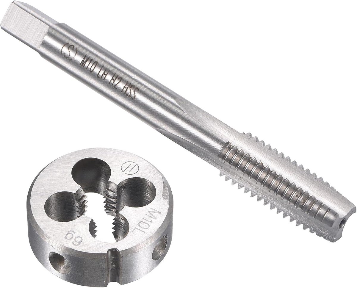 sourcing map M10 x 1.5mm Left Thread Drill Matrix Joke Alloy Tool - ShopVlot