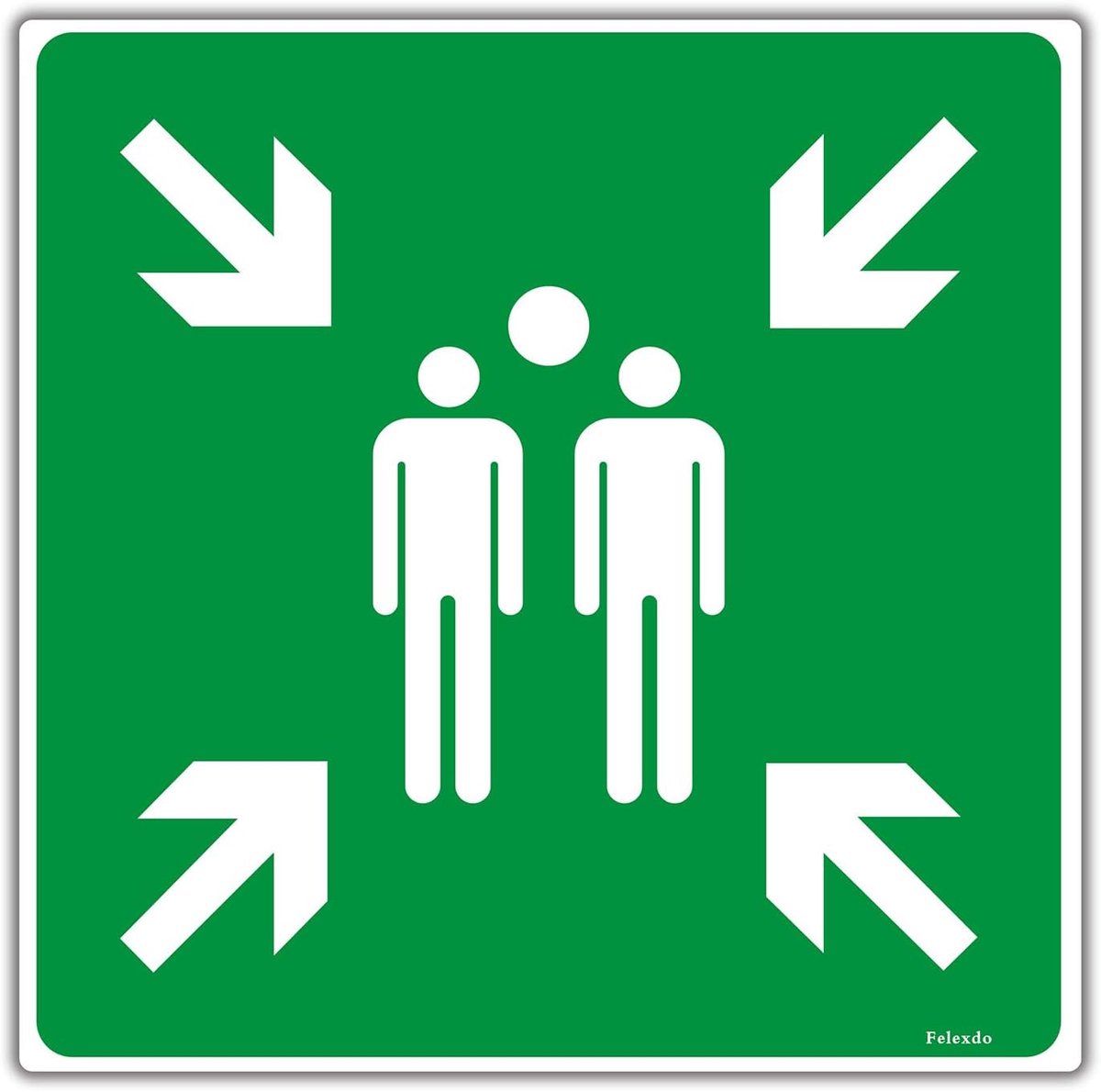 Verzamelplaats bord 35 x 35 cm - aluminium - waterdicht - eenvoudig te monteren - ShopVlot