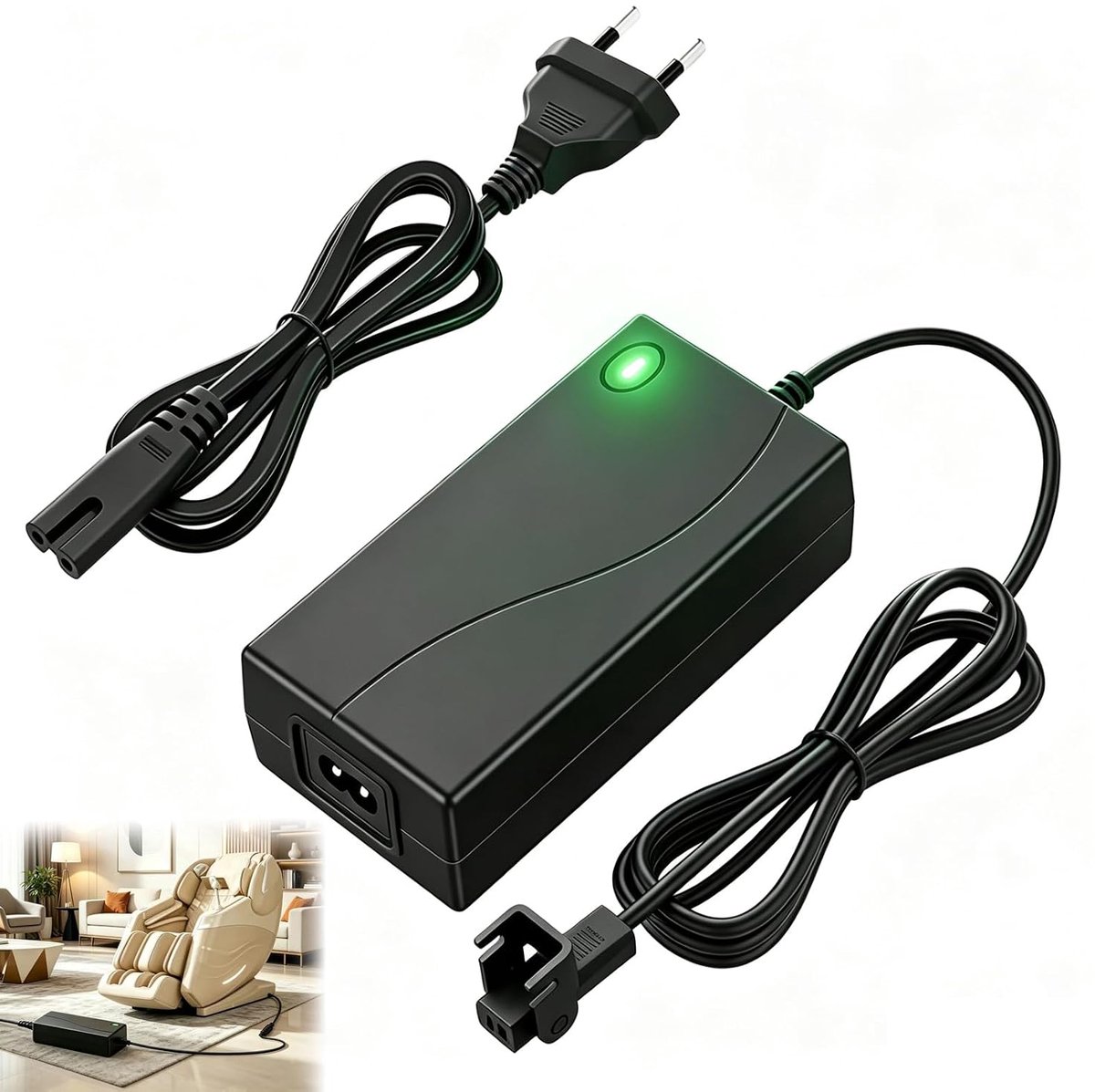 Netadapter 29 V 2 A - transformator - kortsluitbeveiliging - voor elektrische meubels - ShopVlot