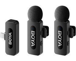 BOYA BY-V2 (V2.0) microfoon Zwart Microfoon met bevestigingsclip