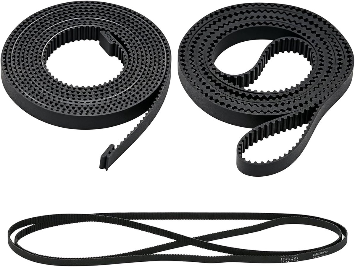 Timing riemen 3-pack 1442mm X, 1440mm Y, 1140mm Z - rubberen aandrijfriemen - 2mm tanden voor 3D-printers - ShopVlot