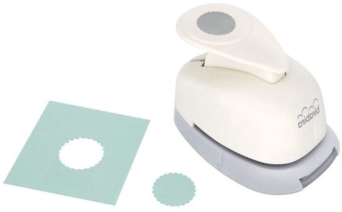 Ambachtelijke pons - Papiersnijder - Kaarten maken - Geschulpte cirkel - 5/8 inch - Zilver