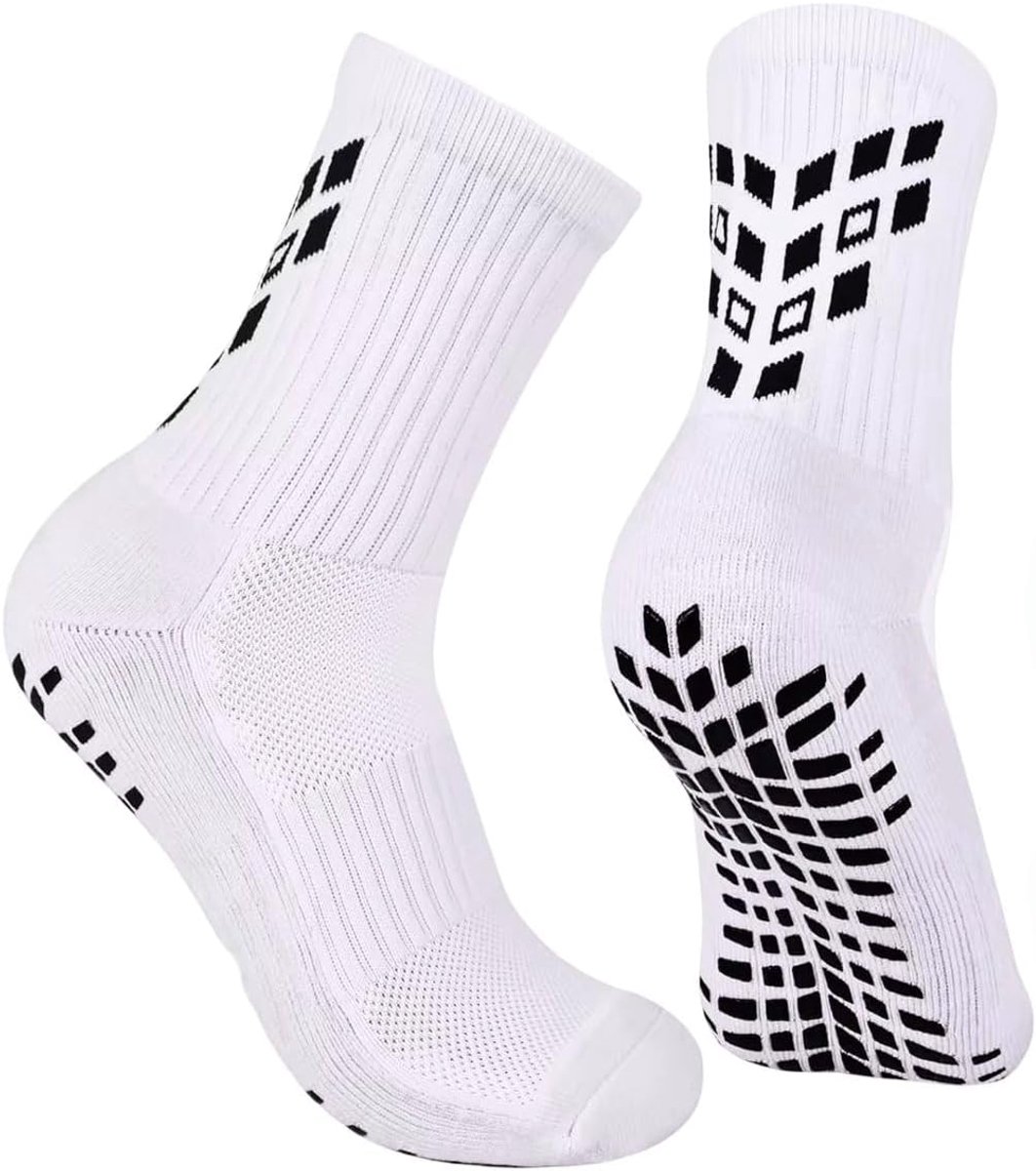 Sokken Wit met Anti-Slip Noppen (Maat 38-45), Sportsokken met Grip, Wit