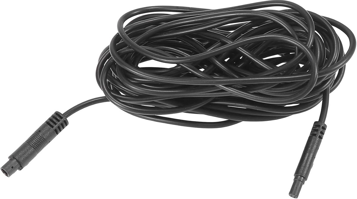 Verlengkabel voor achteruitrijcamera, 4-pins, 5 m, kabel voor dashboardcamera, auto-achteruitrijcamera, zwart