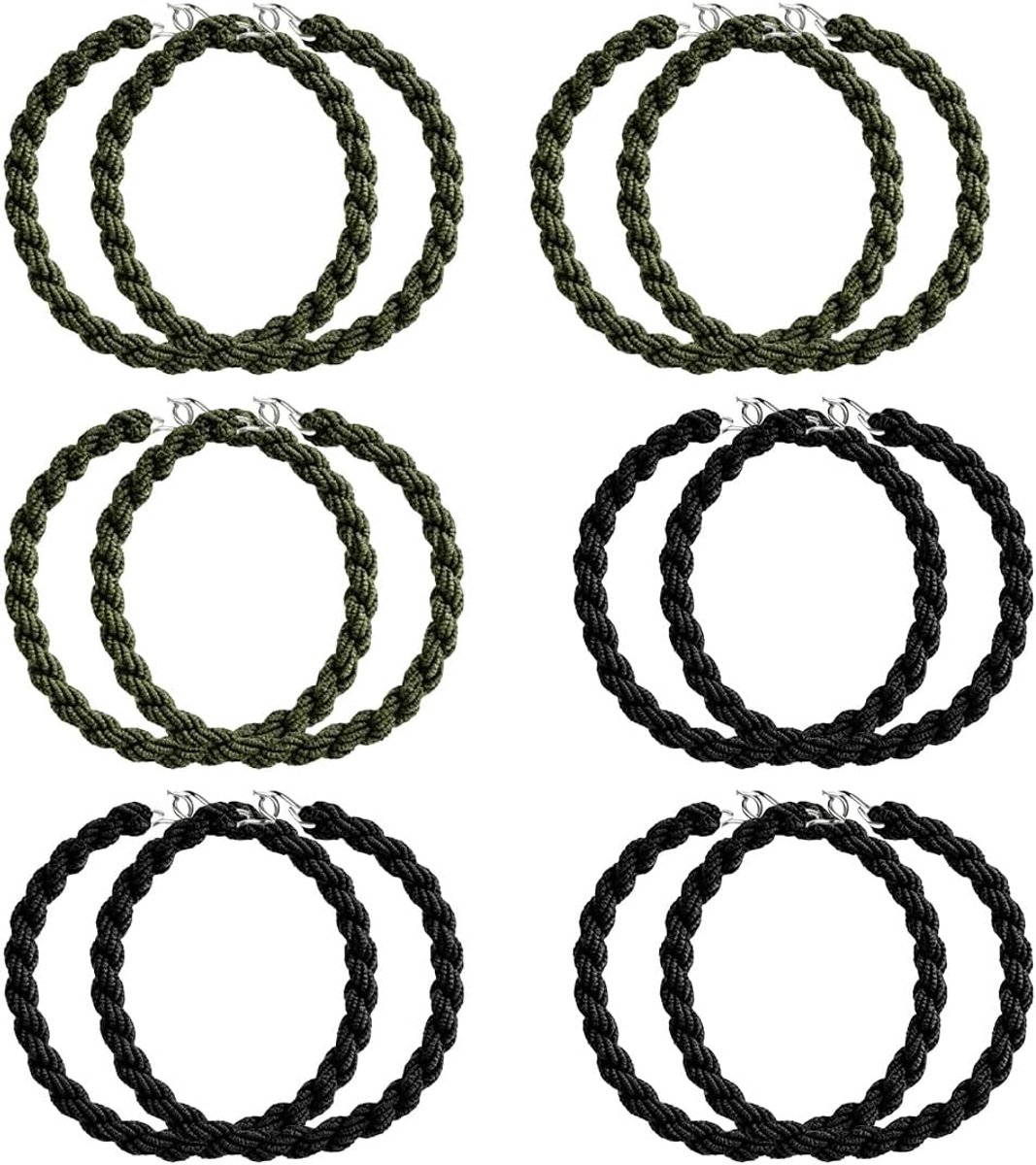 Broekbanden voor militair, wandelen, zwart, legergroen, 12