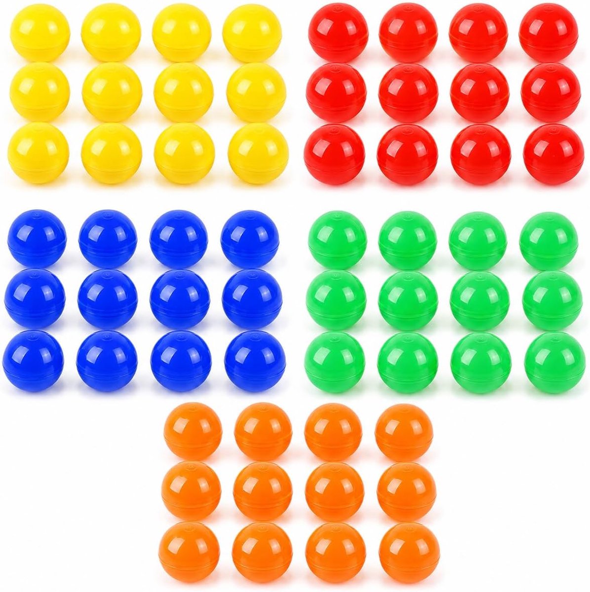 Set van 60 loterijballen van PP-kunststof, 3 cm, bingoballen