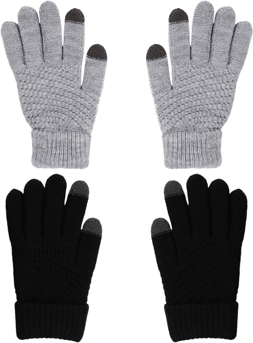 Handschoenen, Gebreide Wol Handschoenen, Elastisch En Comfortabel, Touch Screen Design, Unisex.