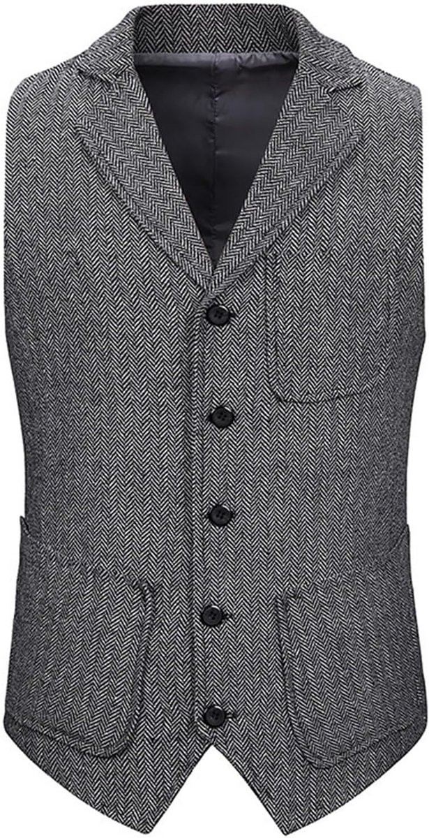 Vest met V-hals, slim fit, solide, kostuum, maat, lichte jas, voor bruiloft, bal, zakelijk