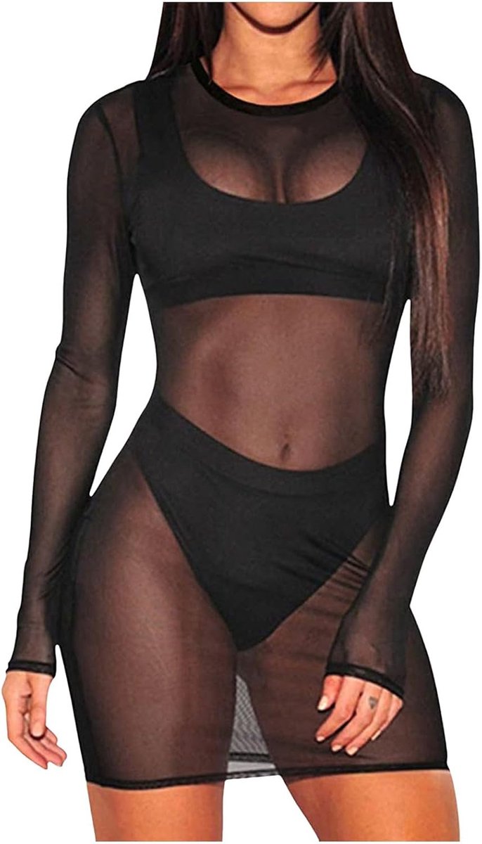 Lingerieset van kant, satijn, transparant, grote maat, dames, babydoll, glamour, push-up, avond, comfortabel, A253