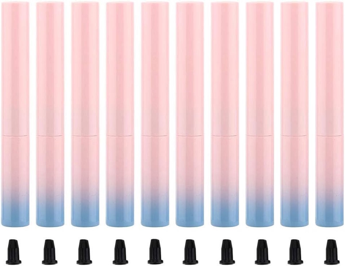 10 stks Lege Mascara Fles Buis Fijne Borstelkop Voor DIY Mascara Container Hervulbare Fles Eyeline Container Fles Borstel Mascara
