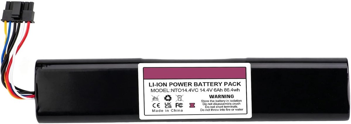 14,4V 6000mAh Li-Ion Vervangende Accu voor Neato Robotics Botvac D3 D4 D5 D6 D7 Connected D3+ D5+ D301 D303 D502 D503 D701 D702 D703 Robotstofzuiger, Vervangt 945-0225 945-0266 205-0011 205-0013