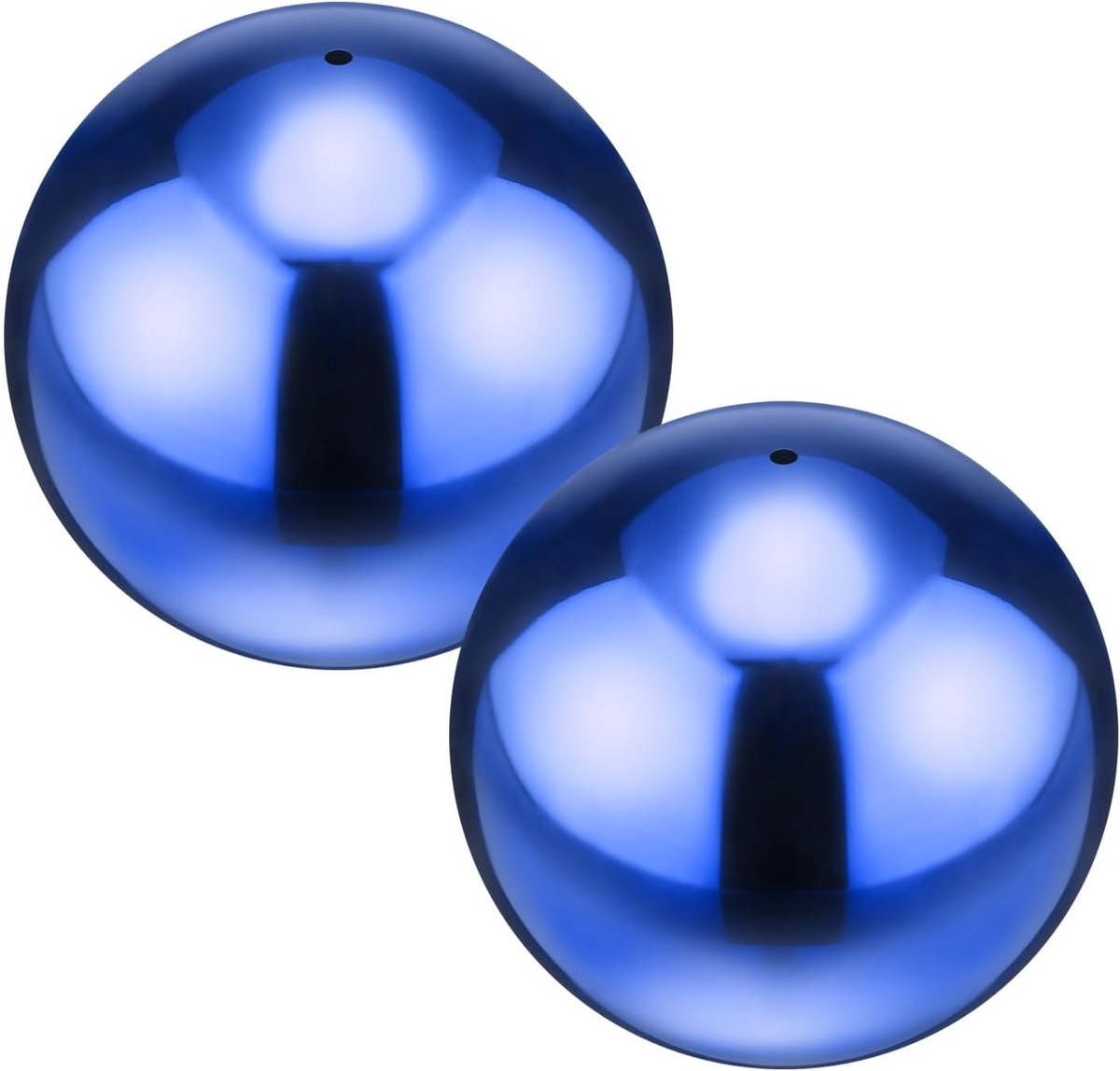Tuinbollen voor in de tuin, 10 cm, 201 roestvrijstalen holle spiegel, reflecterende drijvende bal voor tuin/vijver/huis/tuin buitendecoratie [robijnblauw]