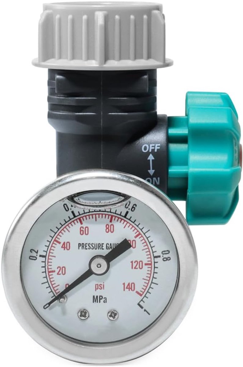 Waterdrukregelaar, ventiel 3/4 inch waterdrukregelaar met manometer, tuinirrigatiecontroller voor buiten kas