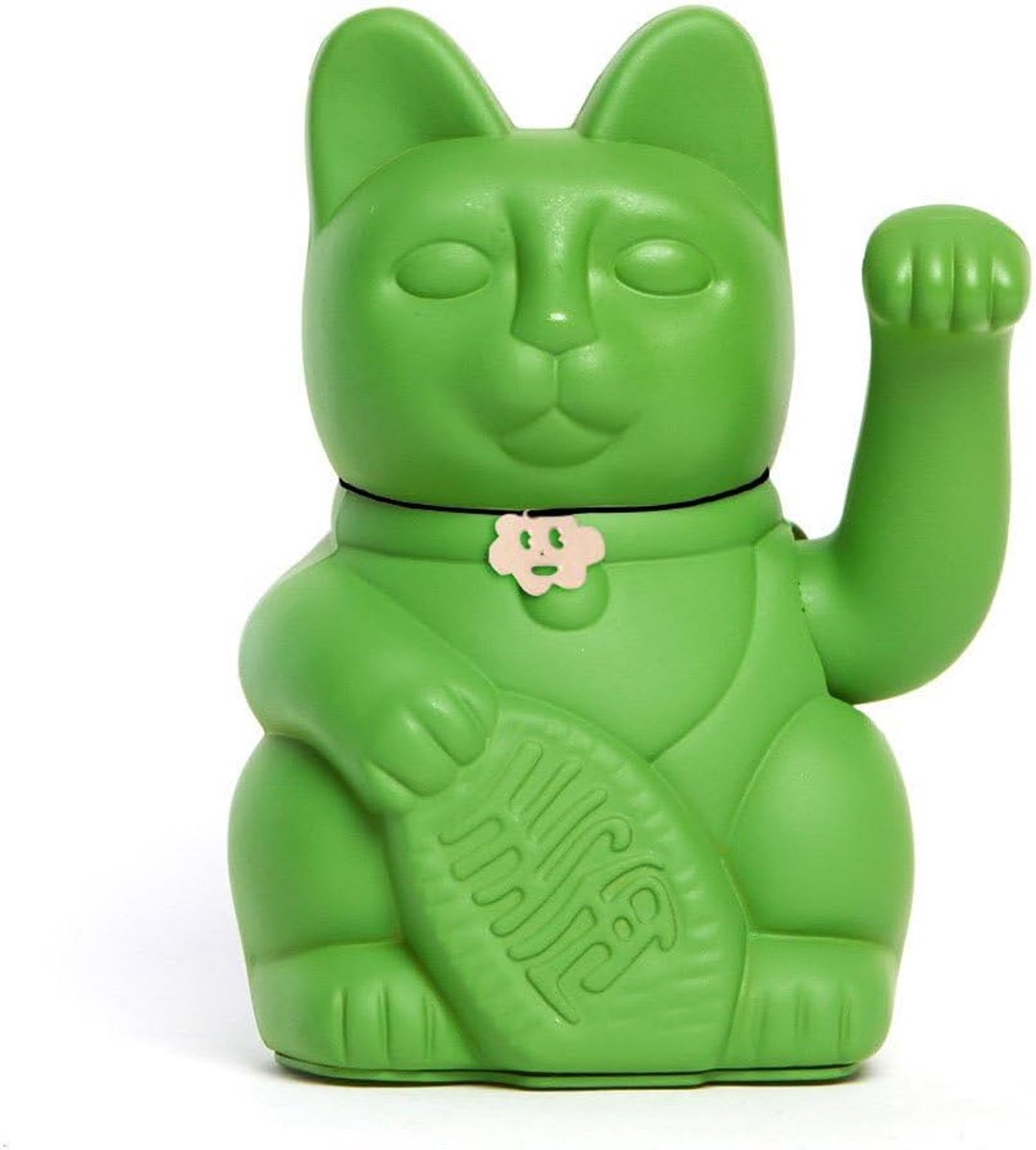 Gelukskat (Lucky Cat/Maneki Neko) (Hulkgroen, L (12x9x18cm))