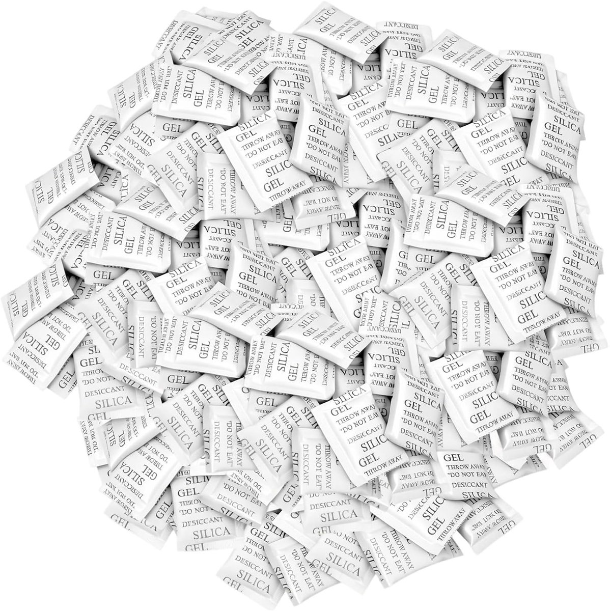 Silica Gel Zakjes 200 stuks x 1g Voedselveilige Biologische Ontvochtigingszakjes voor Voedsel, Elektronica en Sieraden