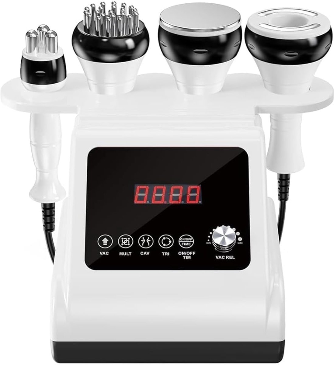 4-in-1 Radiofrequentieapparaat voor Gezicht en Lichaam, 40K Cavitatieapparaat met EMS & Rood Licht, Cellulietmassageapparaat voor Huidverzorging & Lichaamscontour Beherening