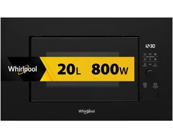inbouw grill magnetron 20l 800w zwart - whirlpool - wmf200gnb