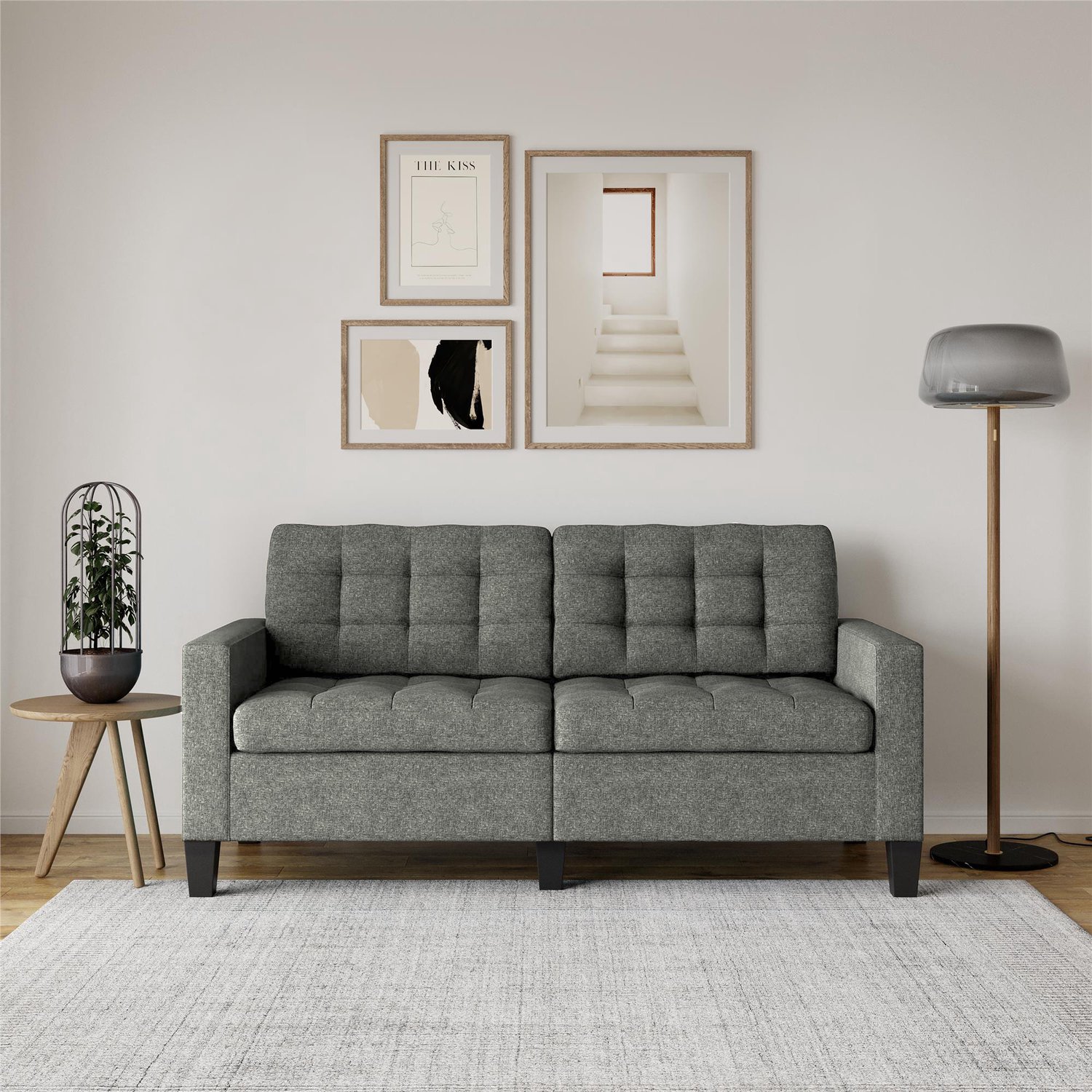 Notio Living Bowie-Sofa 3-zits - Grijs Linnen