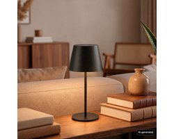 BRILONER Nivo - Tafellamp oplaadbaar - dimbaar - warm wit licht 2.700K - voor binnen en buiten - 20,5 cm