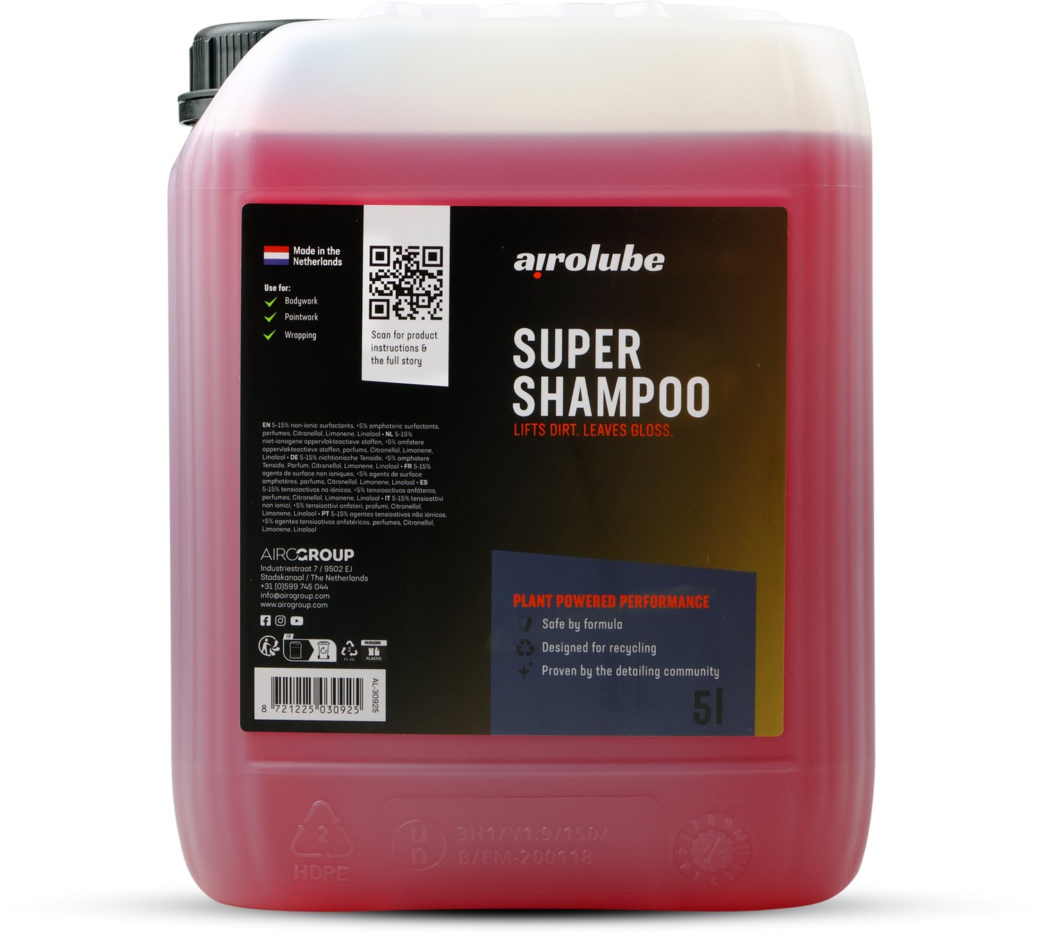 Airolube Super Shampoo 5L – pH-Neutrale Autoshampoo – Super Wash