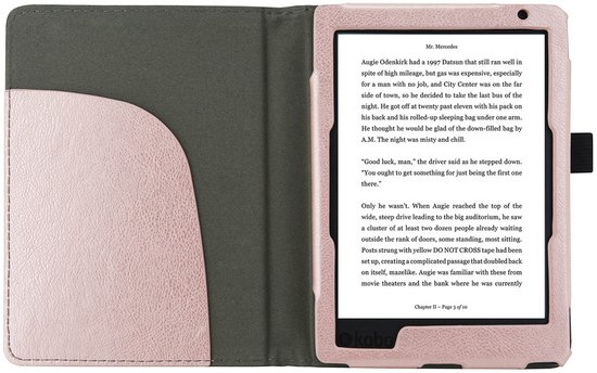 imoshion E-reader Hoesje - Geschikt voor Kobo Aura Edition 2 - Luxe Effen Bookcase - Roze van iMoshion — afbeelding 3