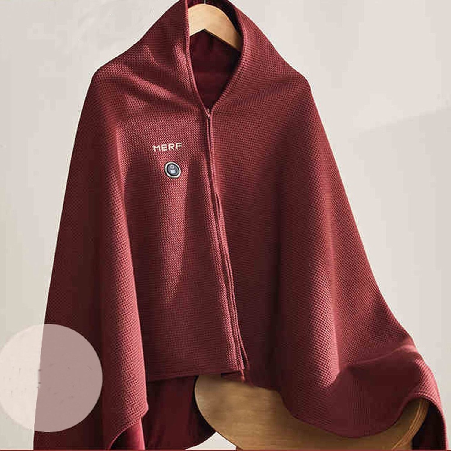 Elektrische Deken - Verwarmde Schootdeken - Draagbare Verwarmingsdeken - Rood - Polyester - USB - 3 Verwarmingsniveaus - Wasbaar - Lente en Herfst - Voor Vrouwen en Thuis