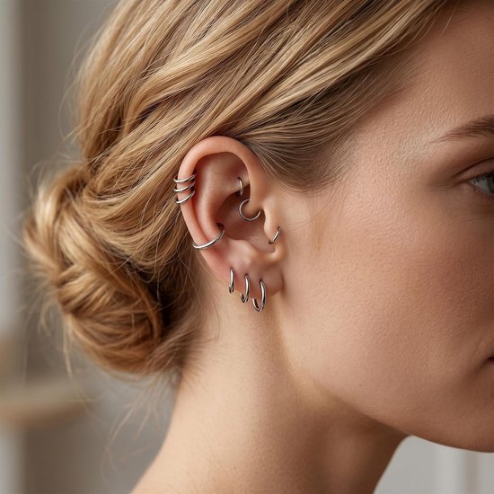 neusring hoepel 20G 18G 16G 14G - titanium - lichtgewicht - voor piercings - Vemera — afbeelding 4