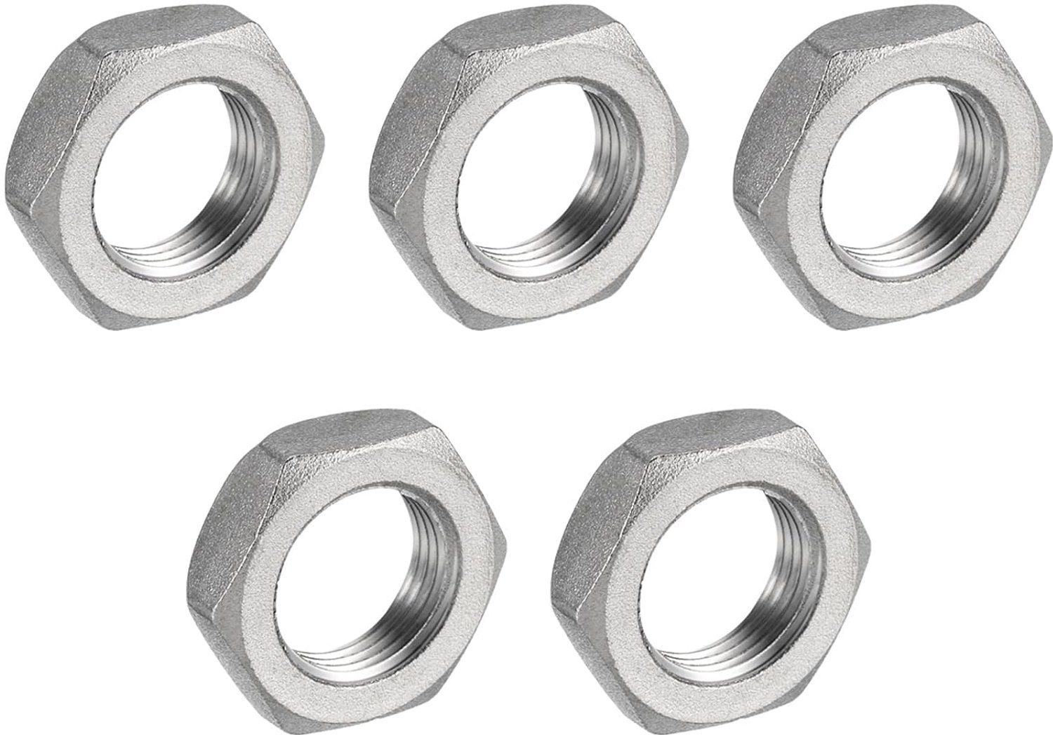 Buisschroefverbinding 3/8 inch - 304 roestvrij staal - zeskant borgmoer - voor hydraulische toepassingen - 5 stuks - m-winkel