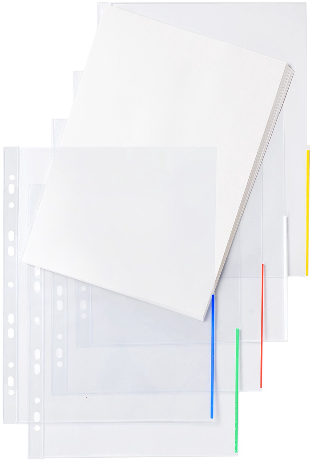Foldersys Showtassen A4 – PP Kunststof – 11-Gaats – Met Witte Indexstrook – Transparant – 100 Stuks