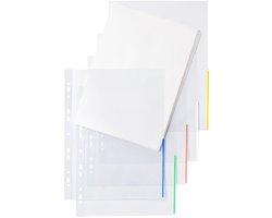 Foldersys Showtassen A4 – PP Kunststof – 11-Gaats – Met Witte Indexstrook – Transparant – 100 Stuks