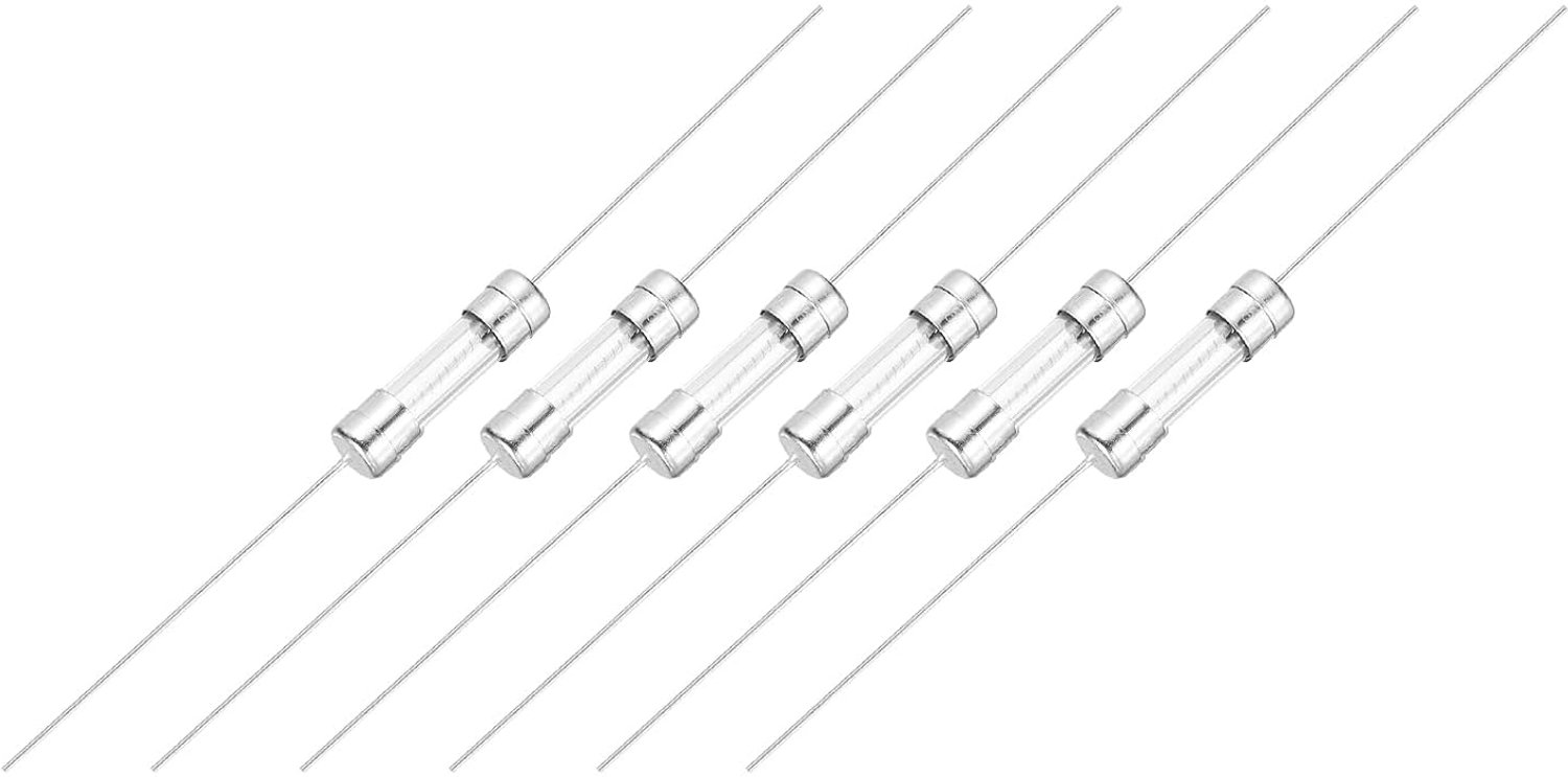 Glazen buiszekeringen 5 x 20 mm - 6 stuks - 15 A, 250 V - voor vervanging van huishoudelijke apparaten - Vemera