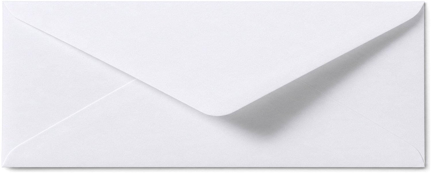 Enveloppen Wit 12.5x31.2 cm - 25 stuks - 120 gram - Witte Enveloppen - Wenskaart Envelop